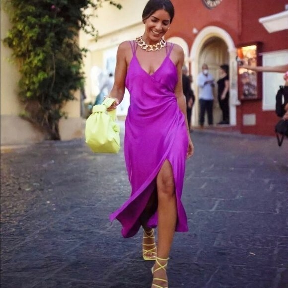 ZARA KNOTTED SLIP DRESS - Picture 5 of 8